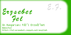 erzsebet fel business card